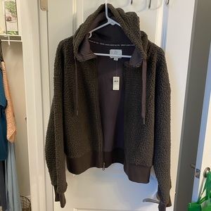 Cropped Sherpa hoodie